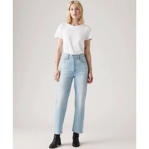 Levi's Ribcage Straight Ankle Jeans Light Wash Women's Size 26